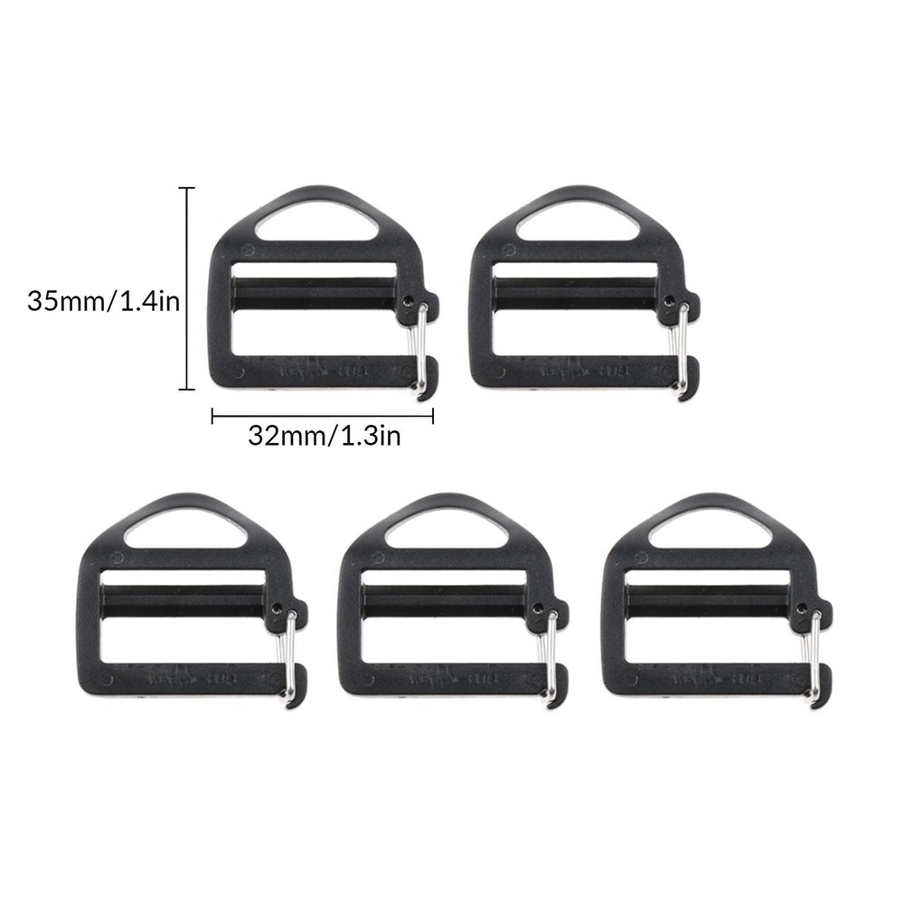 5pcs Plastic Webbing Buckle for 25mm Strap Outdoor Backpack Attachment