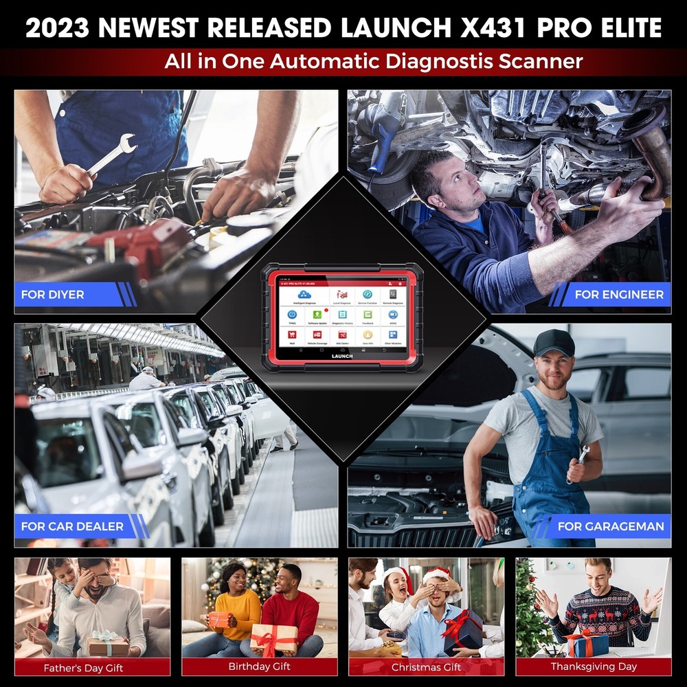2025 LAUNCH X431 PRO ELITE PLUS Car Diagnostic Tool Car OBD2 Scanner ECU Coding