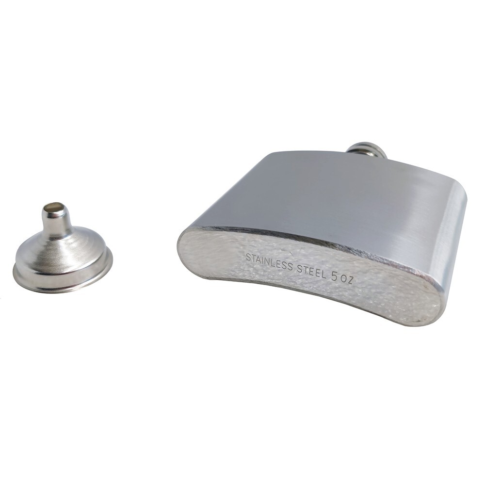 Portable 5oz Alcohol Pocket Whiskey Flask Stainless Steel Hip Flask with Funnel