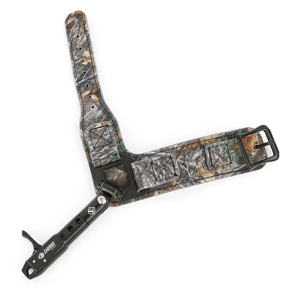 Archery Compound Bow Release Aids Trigger 360° Adjustable Wristband Release A...