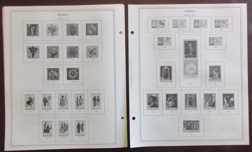 Rwanda: Clean Set of Unused Minkus Supreme Global Pages to 1970