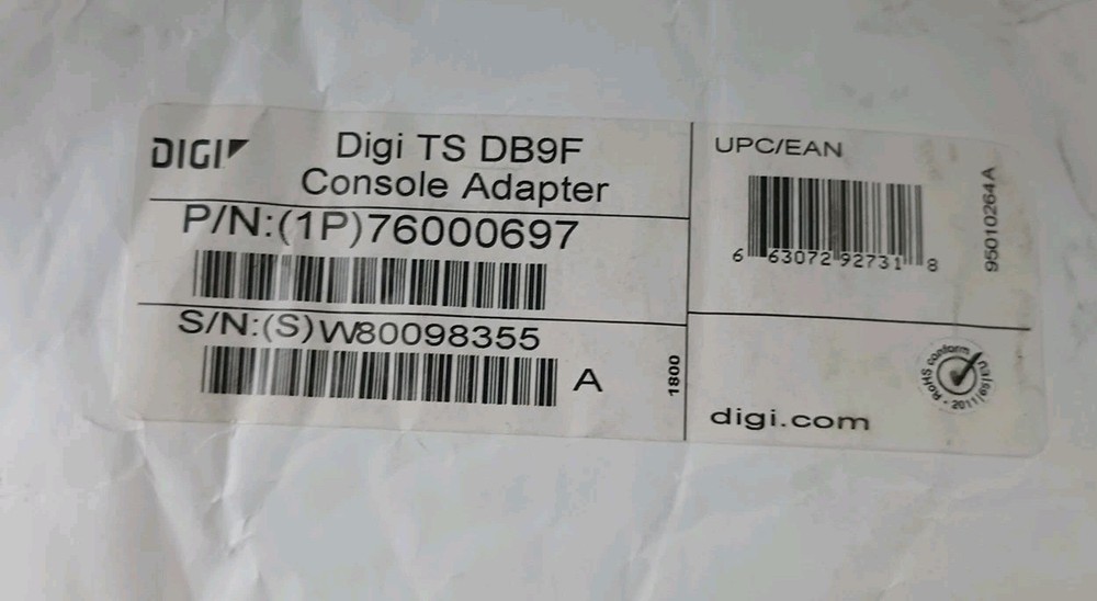 DIGI TS DB9F CONSOLE ADAPTER 5 PACK - 76000697