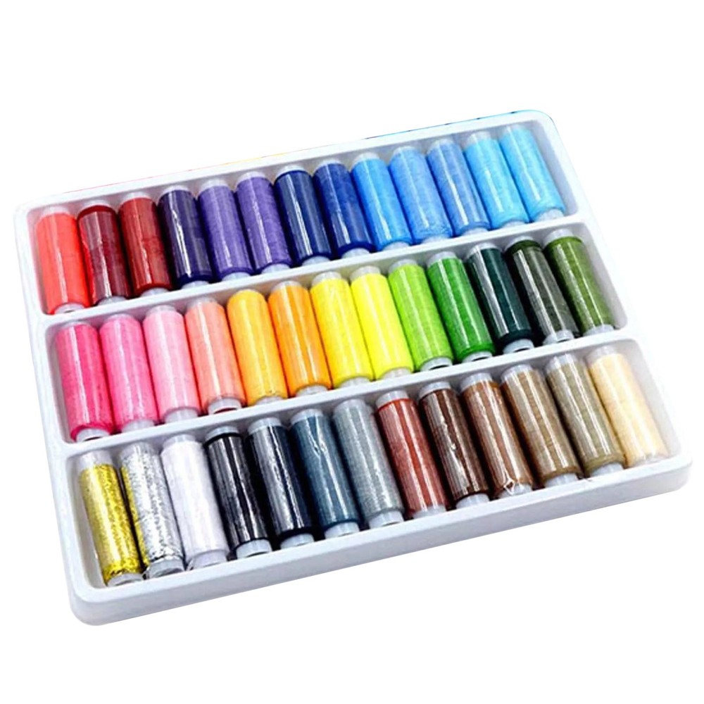 New 39Pcs Colored Sewing Thread Set Mixed Colors Sewing Thread For Home Use