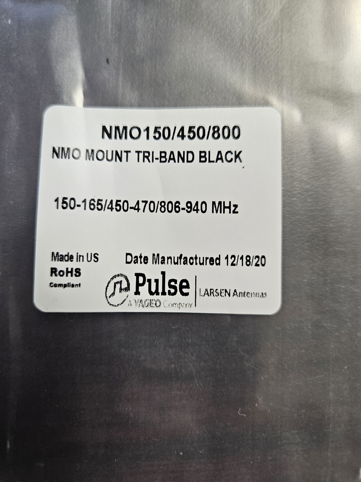 LARSEN NMO150/450/800 MHz VHF/UHF BUSINESS BAND RADIO ANTENNA NMO MOUNT