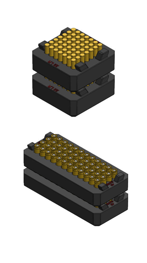 Milwaukee Packout compatible Ammo Inserts double stack.