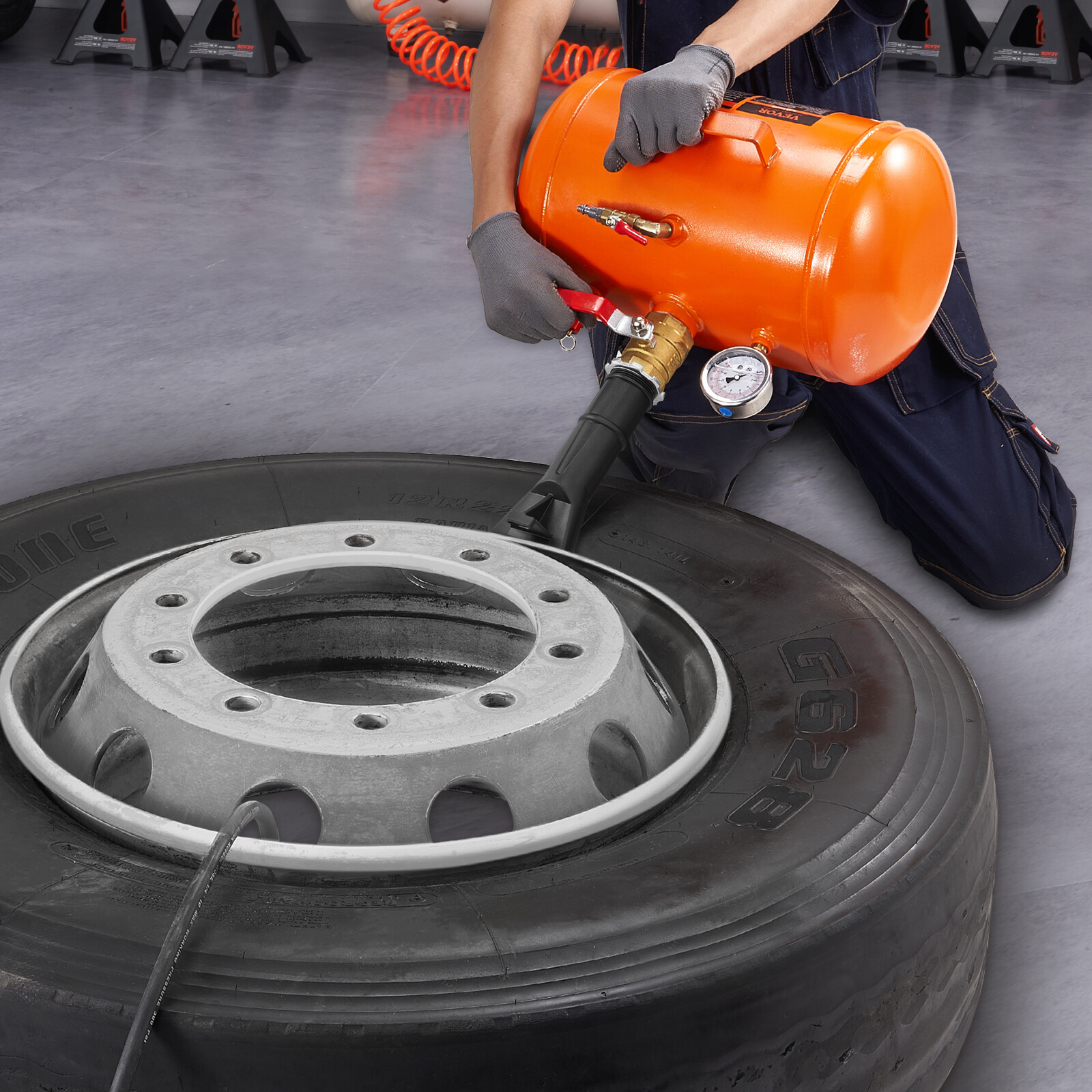 VEVOR Air Tire Bead Seater 5 Gal Blaster Tool Seating Inflator for Truck 145 PSI