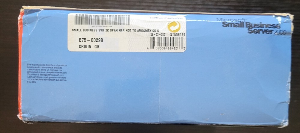 Microsoft Small Business Server 2000 in Spanish - Rare finding