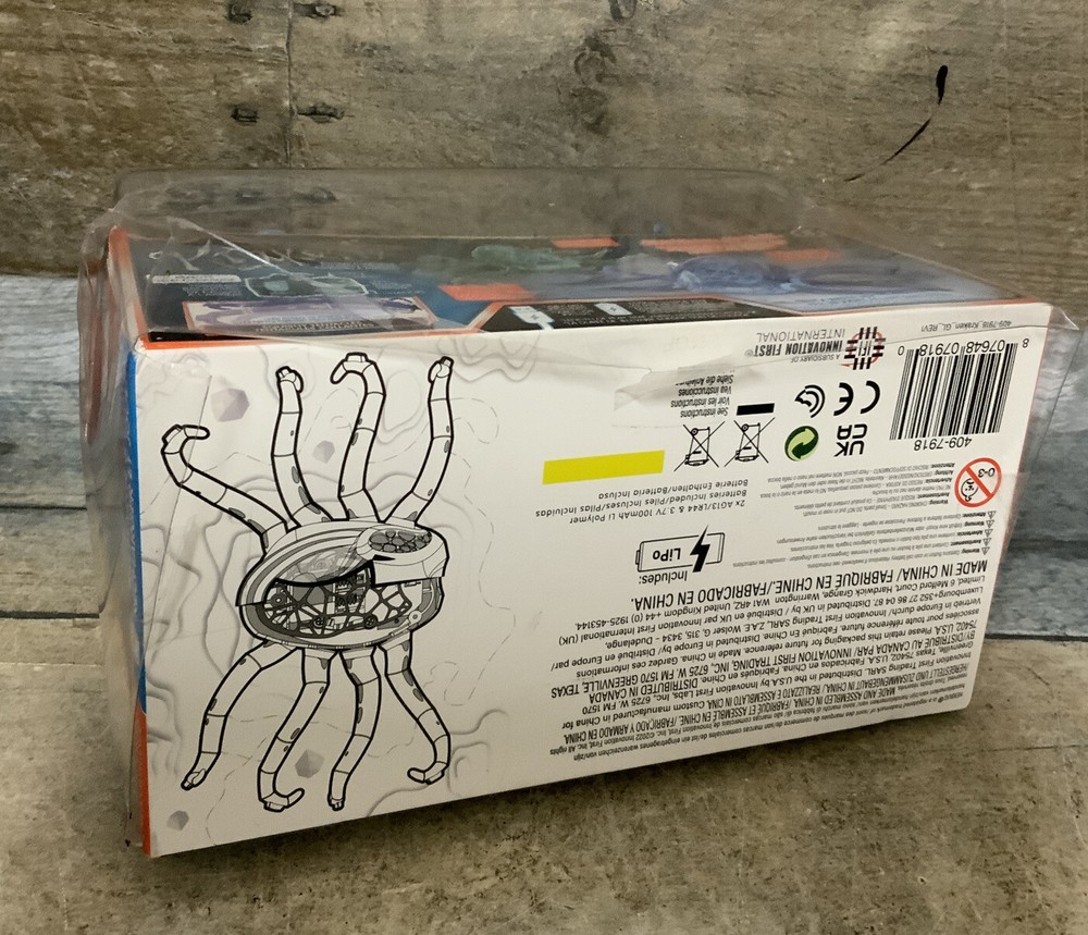 ⚡️Hexbug KRAKEN - 8 legged Blue Creepy Crawler Creature 🆕 Distressed Box ⚠️
