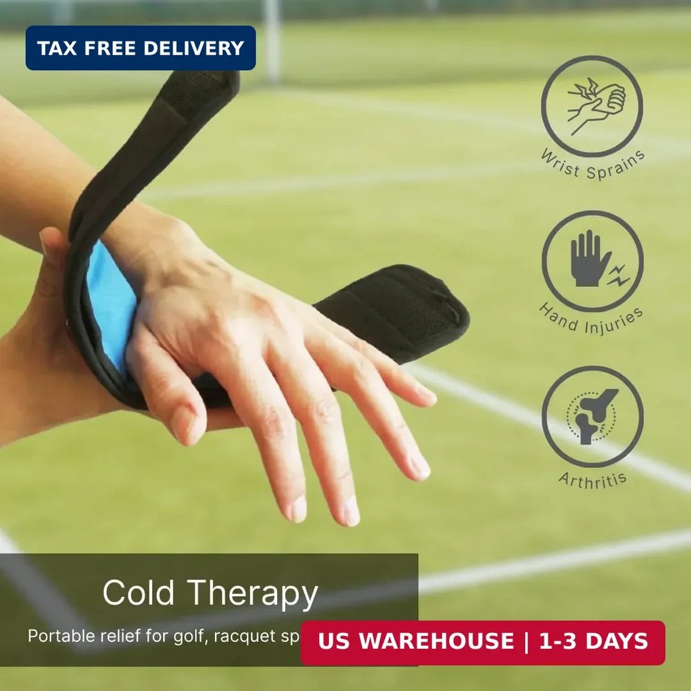 NatraCure Cold Therapy Wrap (Regular) with 14" Strap - 2 Pack - Small Reusable G
