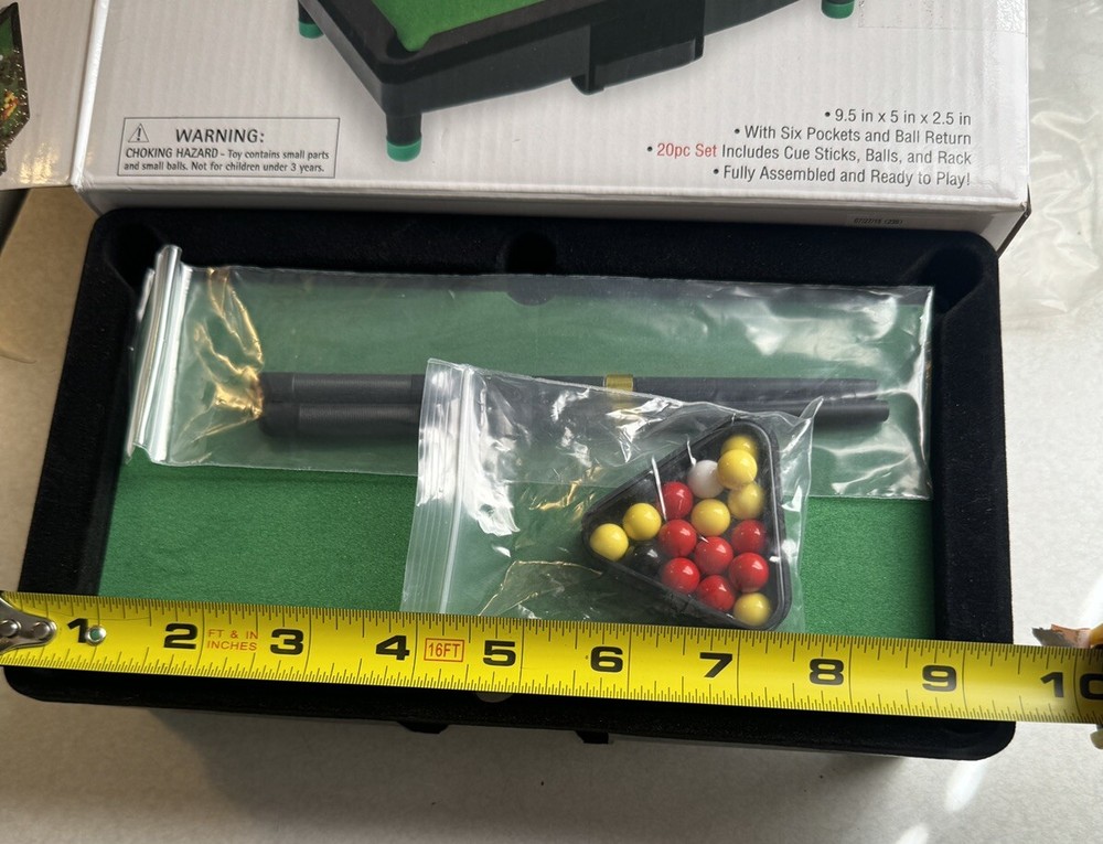 Mini Pool Table Set Portable Small Tabletop Billiards Game