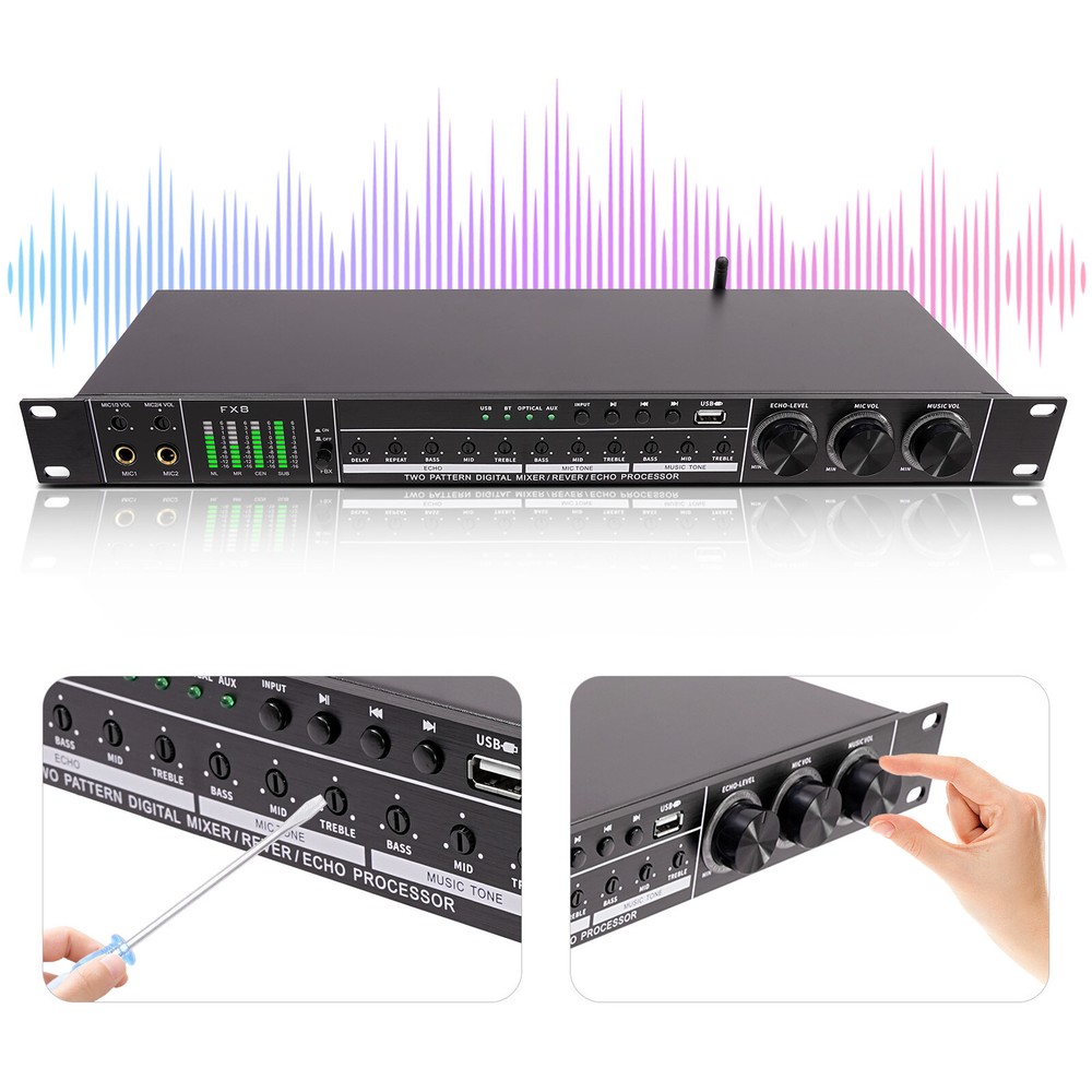 Professional Audio Processor Mixer Free Standing Audio Processor Rectangular