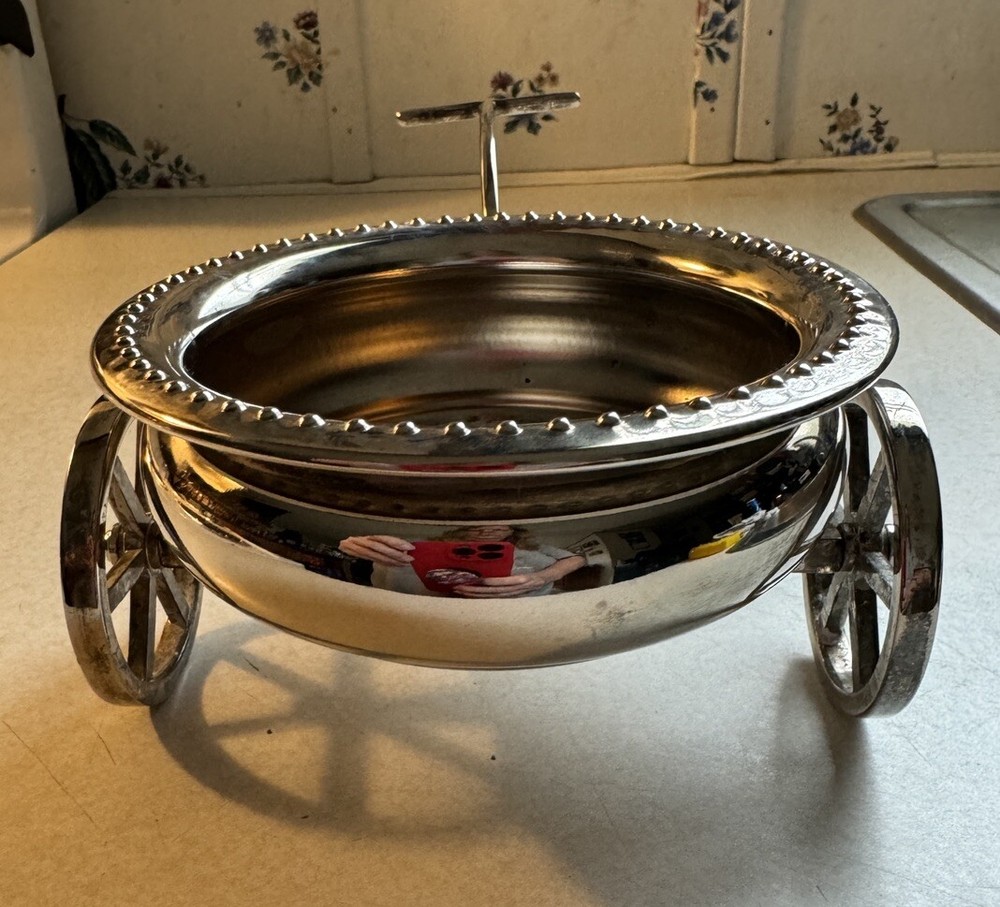Vintage Godinger Silver Art Co. Wagon Server ~Beautiful~