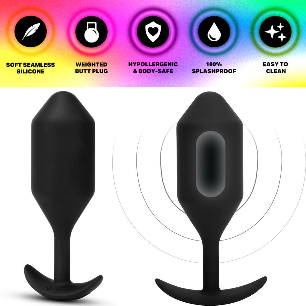 B Vibe Rechargeable Silicone Anal Probe Vibrating Powerful Extra Large Butt Plug