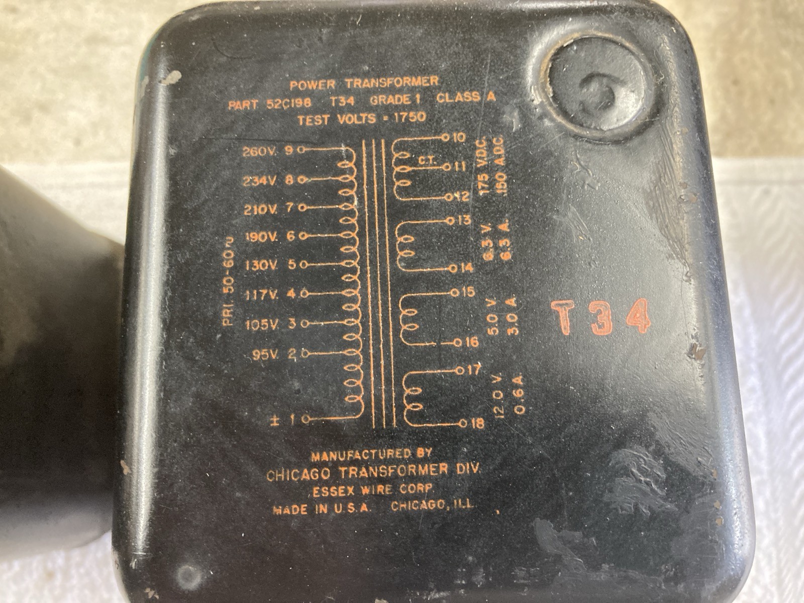 Pair of Chicago Power Transformers for Triode Amps