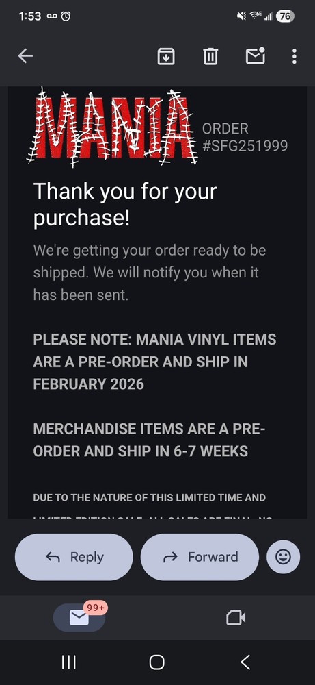 Sofaygo Signed Mania Vinyl Sold Out On Website