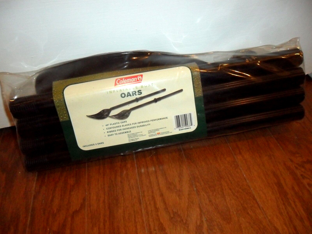 Coleman Inflatable Boat Oars 45" Contoured Plastic Blades