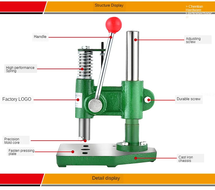 Small Manual Press Industrial Desktop Manual Press Mini Stamping Machine