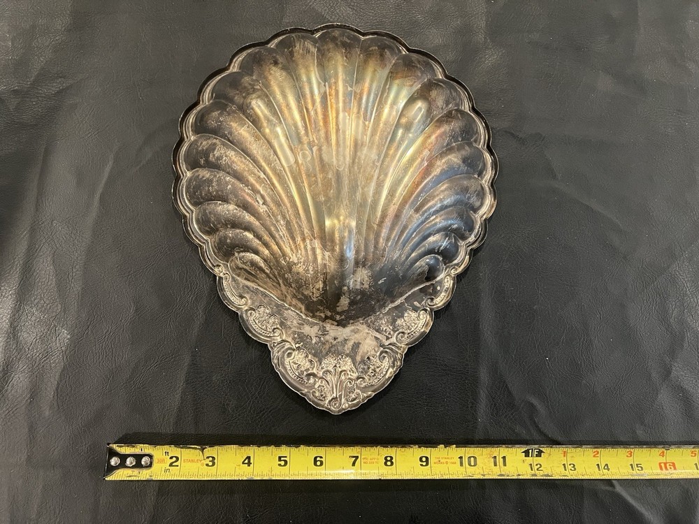 Silver Plated Sea Shell Shaped Serving Dish