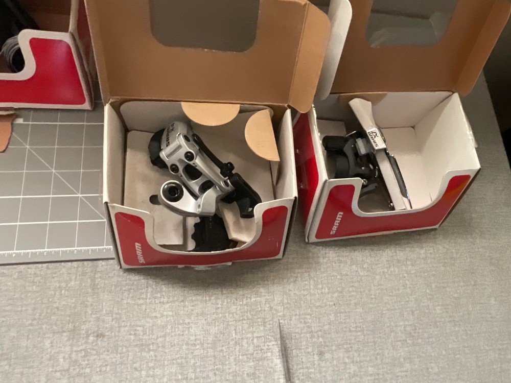 5 items, 3 SRAM X-4 Trigger Shifter Set, dual pull, x5, x7,