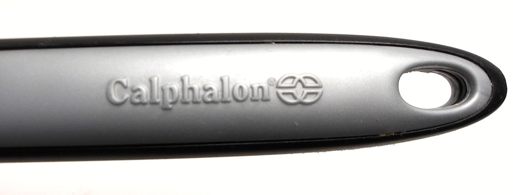 Calphalon Select Slotted Serving Spoon, Nylon/Silicone, Gray/Black, 13.5"