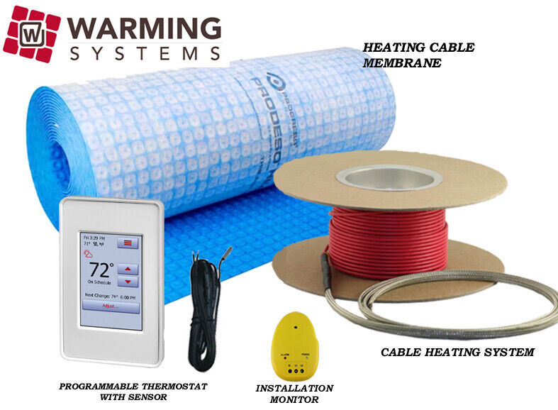 120V Electric Radiant Floor Membrane Under Tile Heating System, Warming Systems