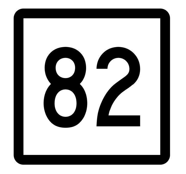 Connecticut State Highway 82 Sticker Decal