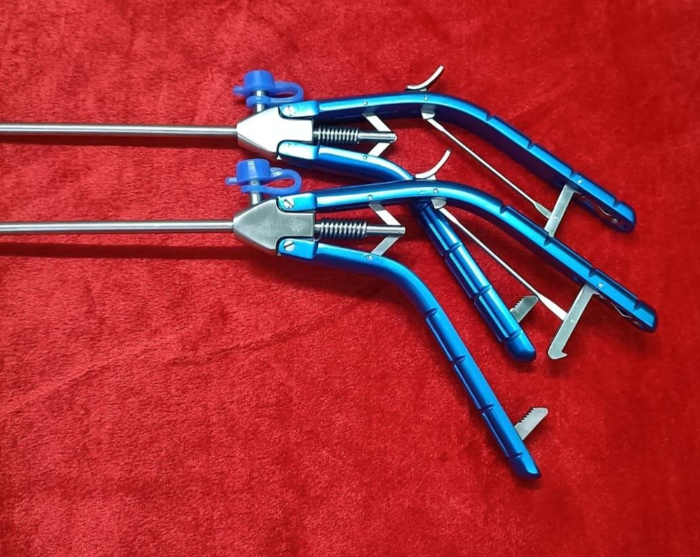 Laparoscopic Tenaculum Forceps 5mm Double Action Best Quality Reusable-2pc