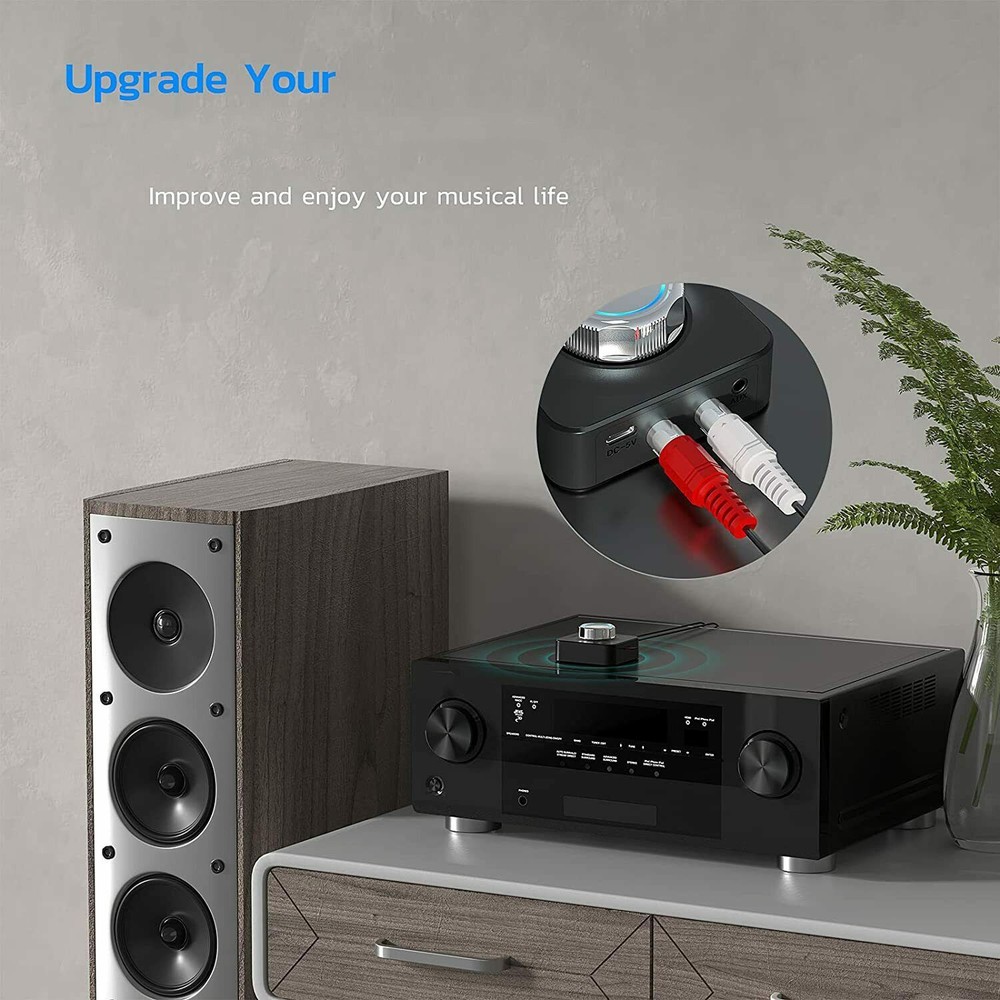 2-in-1 Wireless Bluetooth V5 Aux Audio Receiver Receiver TF Card Reader A