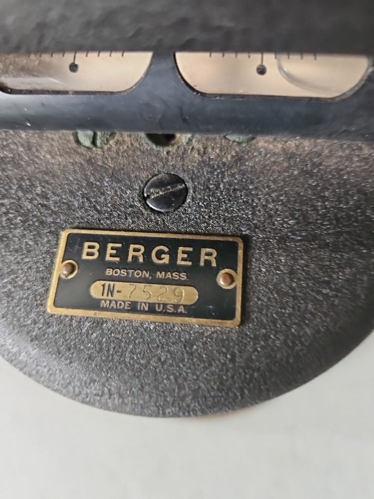 C.L. Berger Engineering Instruments Surveying Transit Level Scope,IN 7529 w/Box
