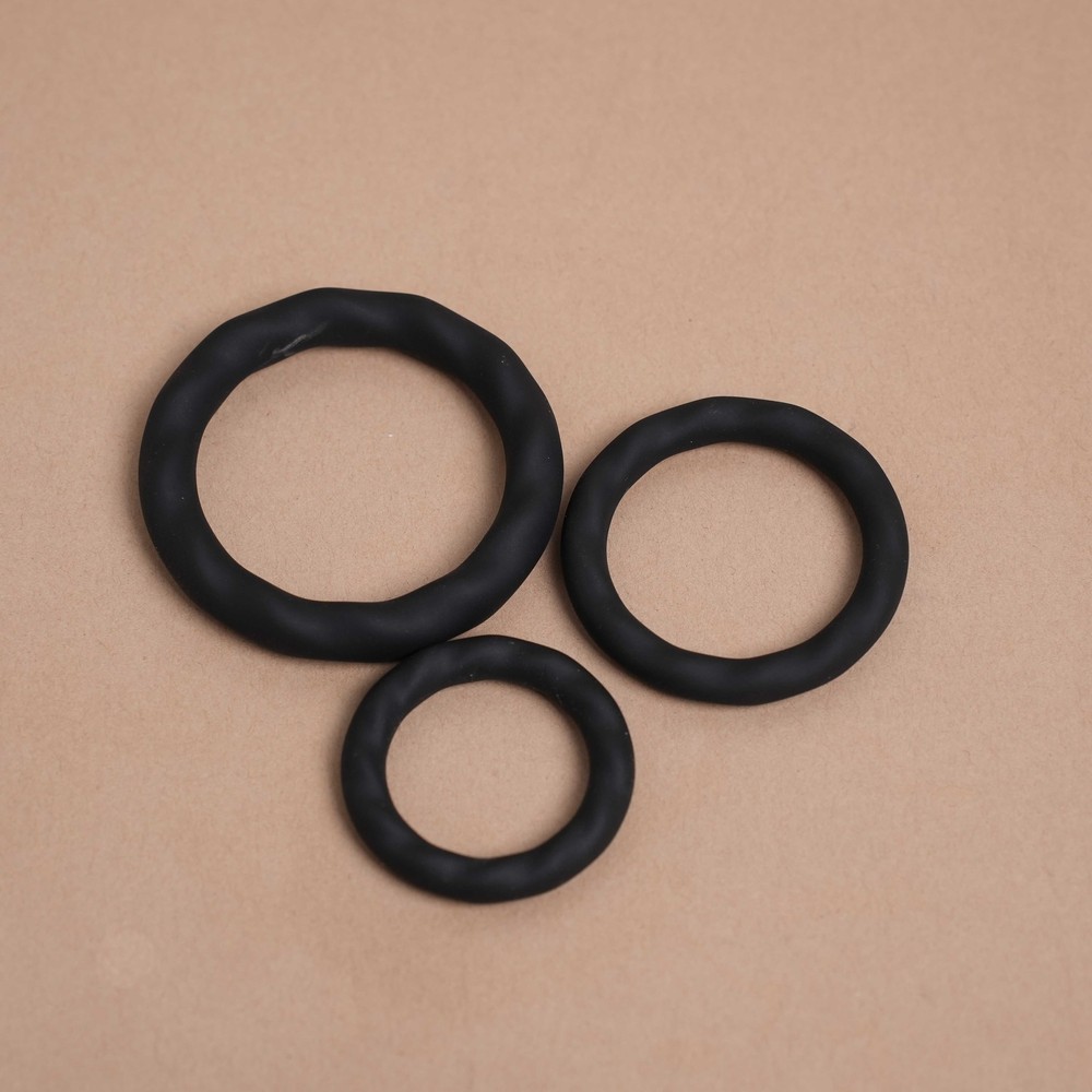 3PCS Penis Cock Ring Super Soft Stretchy Silicone Stay Hard Delayed Ejaculation