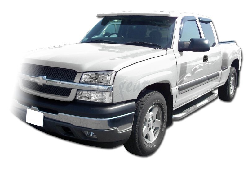 For 2003-2006 Chevy Silverado Avalanche 1500 2500 Chrome Clear HeadLights Lamps