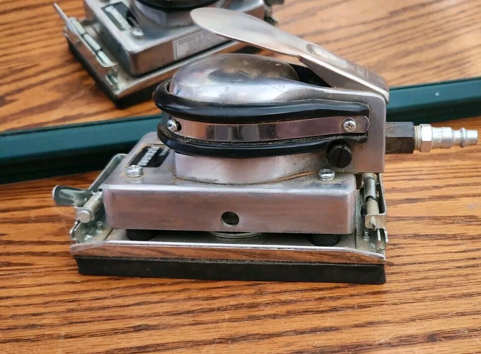 Vintage Powermate Air Sander Palm Trigger Chrome Classic Square