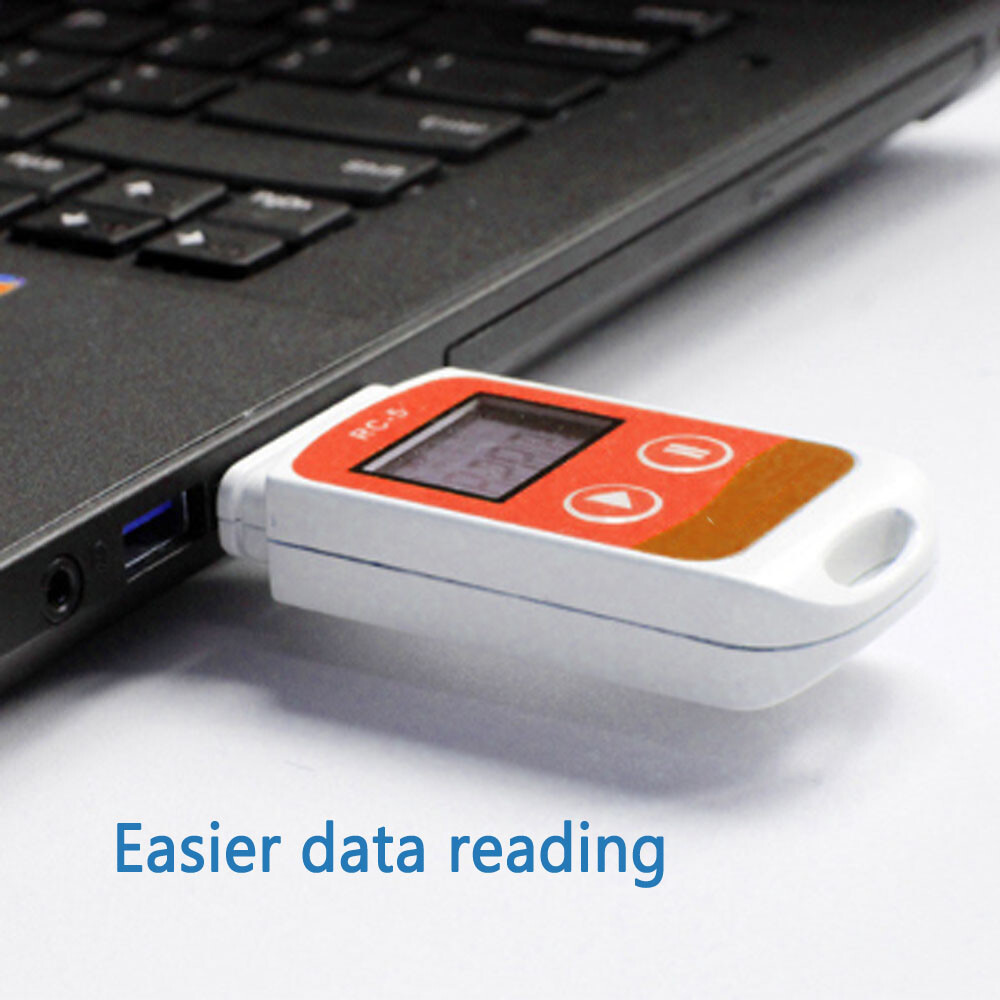 Portable Temperature Data logger USB Temp Recorder PDF Reporter 32000 Point