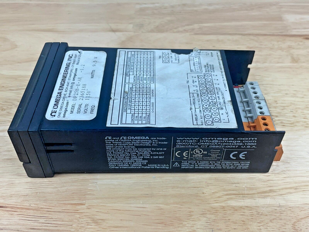 Omega Engineering DP25B-E-AR Process Panel Meter, Ver 1.2