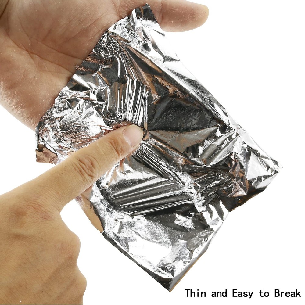 Imitation Leaf for Gilding Crafting, Silver Sheets silver