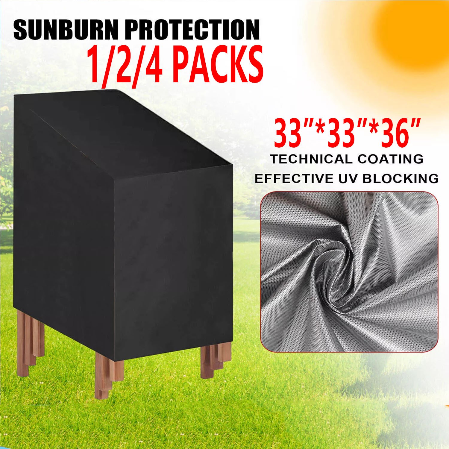 Stackable Patio Chair Covers Waterproof Outdoor Stacking Storage Covers.Outdoor