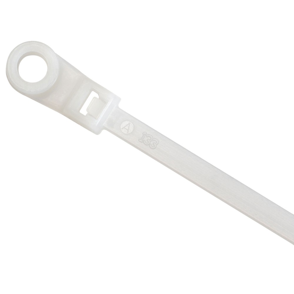 Cable Ties 8" Natural with Mounting Head 100 Pcs. USA
