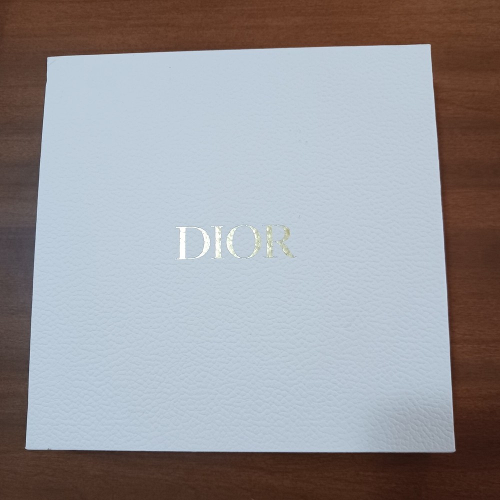 Empty Dior Box White Textured Pebbled Gift Box 10x10x2 Storage