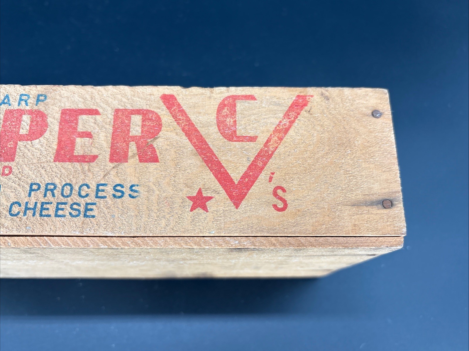 Vintage Cooper Sharp Cheese Box Pope & Sons Phila Pa. Wooden Advertising