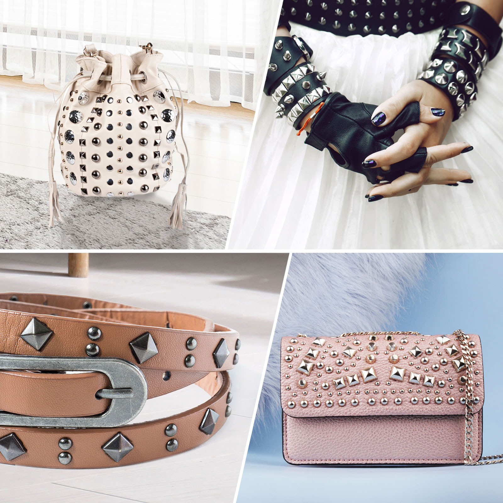 100 Sets Leather Rivets 6x6mm Double Cap Rivets Bronze