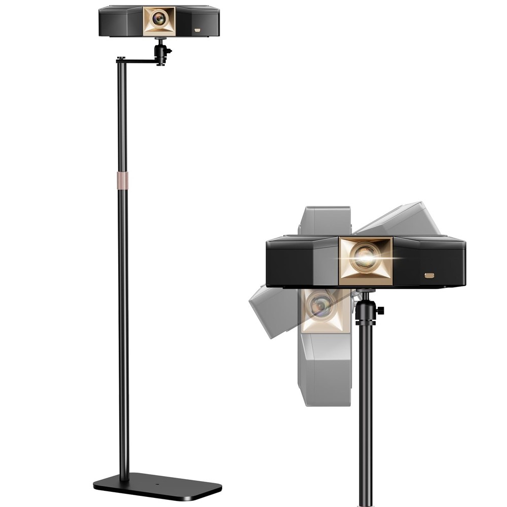 Universal Projector Stand – Height Adjustable & 360° Rotatable Mount with 1/4...