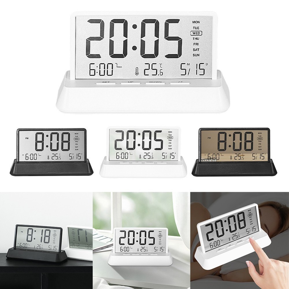 Easily Visible Digital Wall Clock with Snooze Mode and Temperature Display