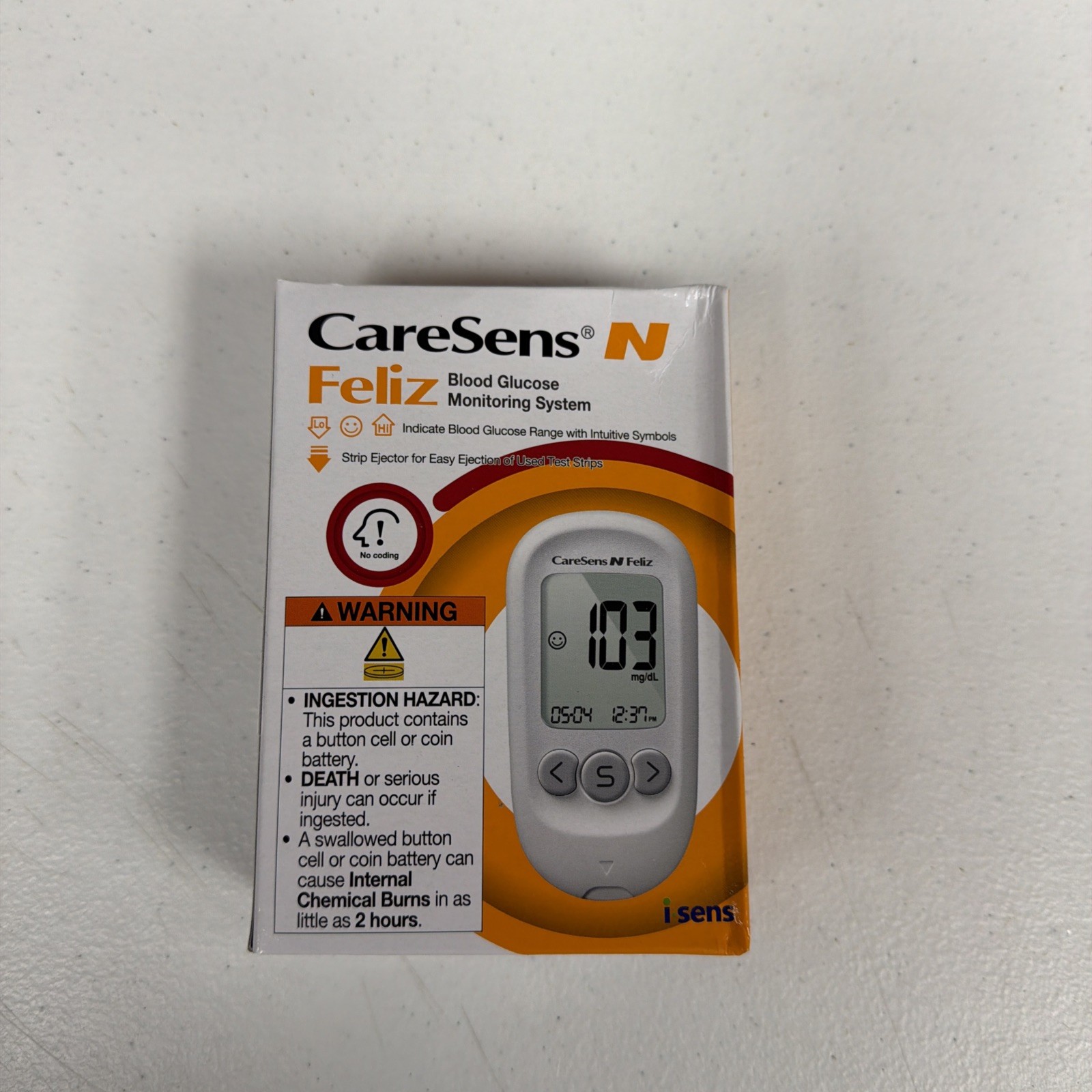 Caresens N Blood Glucose Monitoring Meter (Auto Coding) - 1 Diabetes Blood