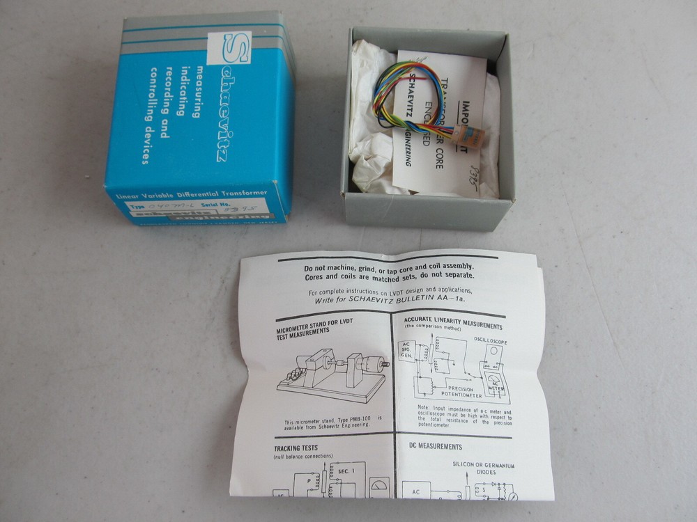 SCHAEVITZ ENGINEERING LINEAR VARIABLE DIFFERENTIAL TRANSFORMER TYP 040M-L