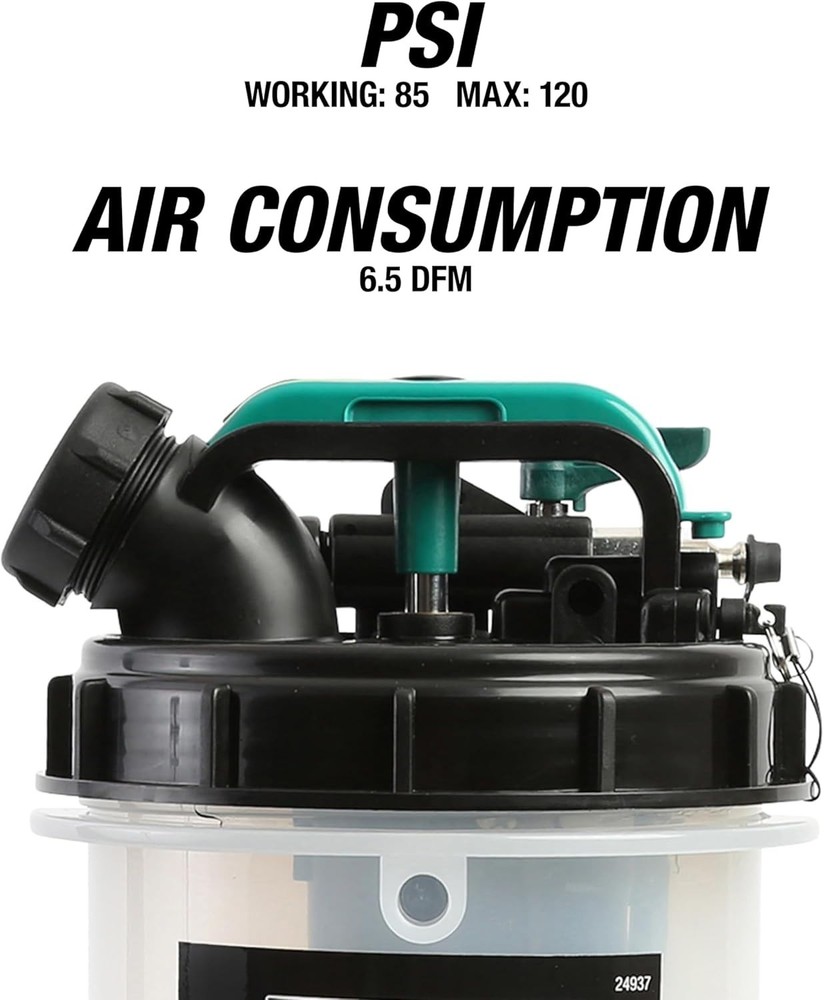 Robust Pneumatic/Manual Fluid Extractor Pump for Efficient Vehicle Maintenance