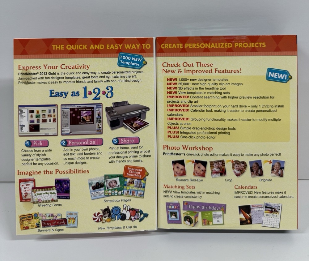 Printmaster Gold 2012 PC/MAC DVD-ROM Desktop Publishing Software NEW