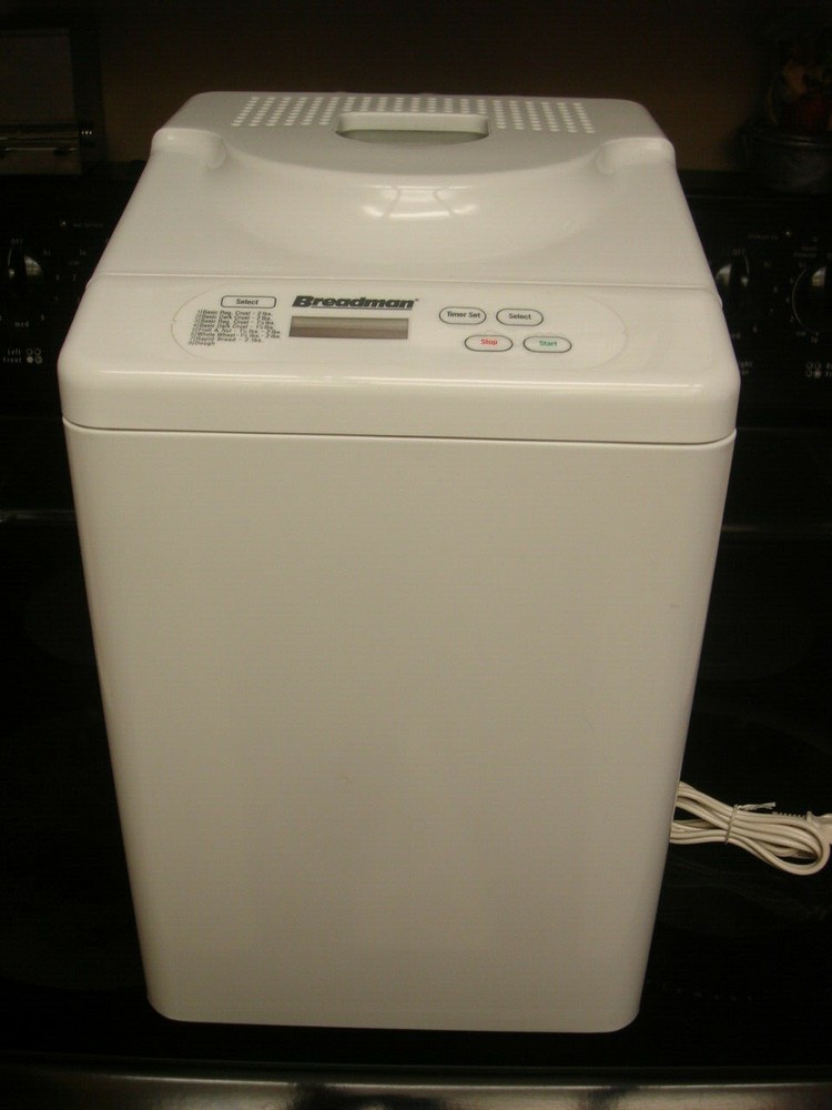 Breadman Bread Maker Machine Model TR-442, 8 Programs 3 Loaf Sizes + Yeast