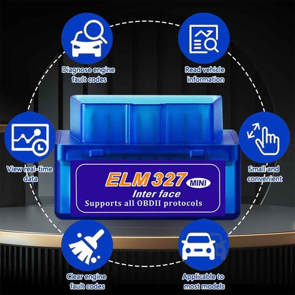 OBD2 Scanner Bluetooth, Car Code Reader Car Diagnostic Scan Tool for Android IOS
