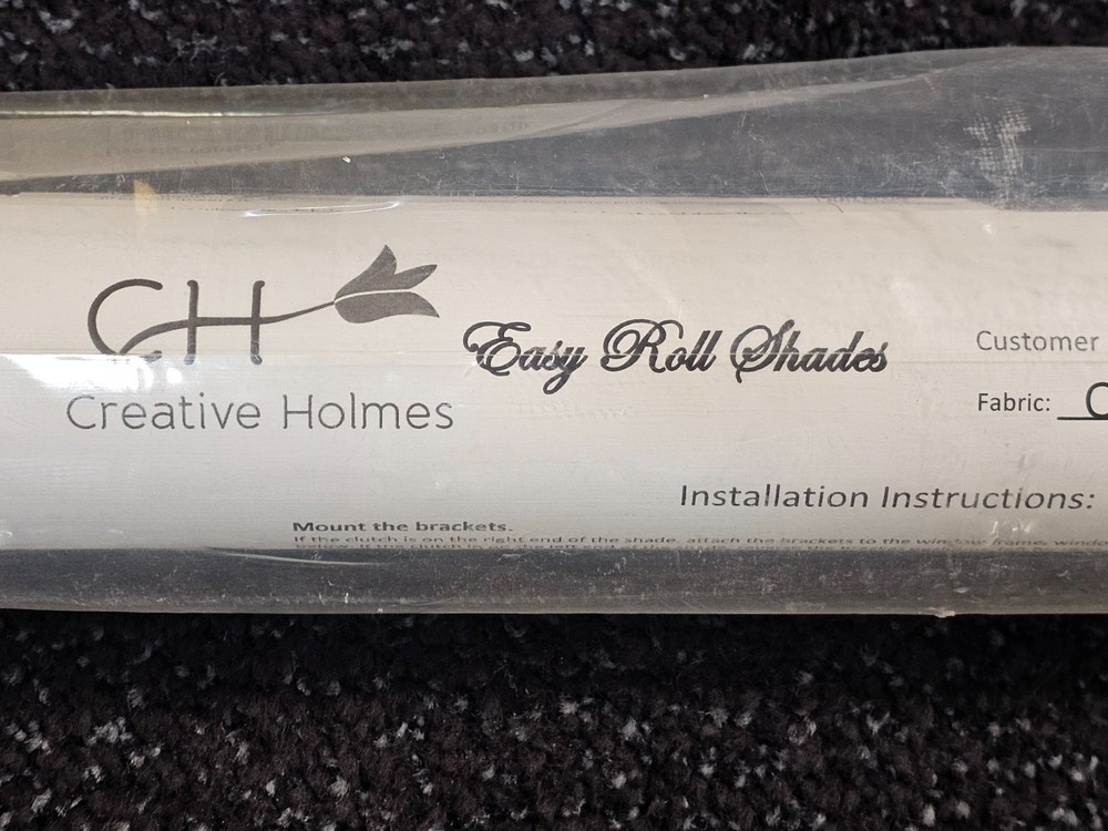Creative Holmes Easy Roll Shades 35" CS BO Plaster Fabric