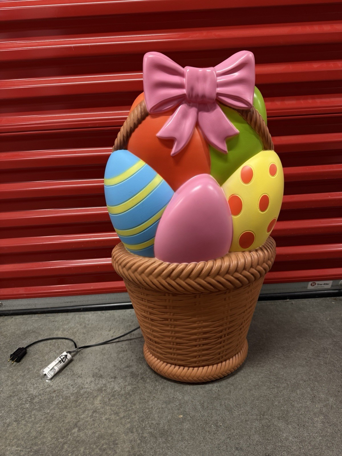 Easter Egg Basket Blow Mold Light Up Cracker Barrel Exclusive Holiday Decor 2026